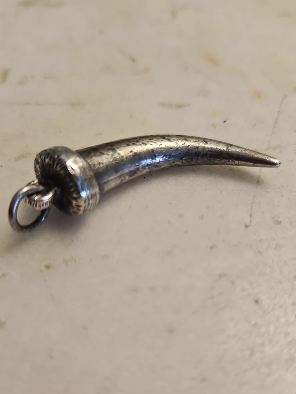 Italian Good Luck Horn Pendant UNISEX VINTAGE/EUC - Picture 6 of 6
